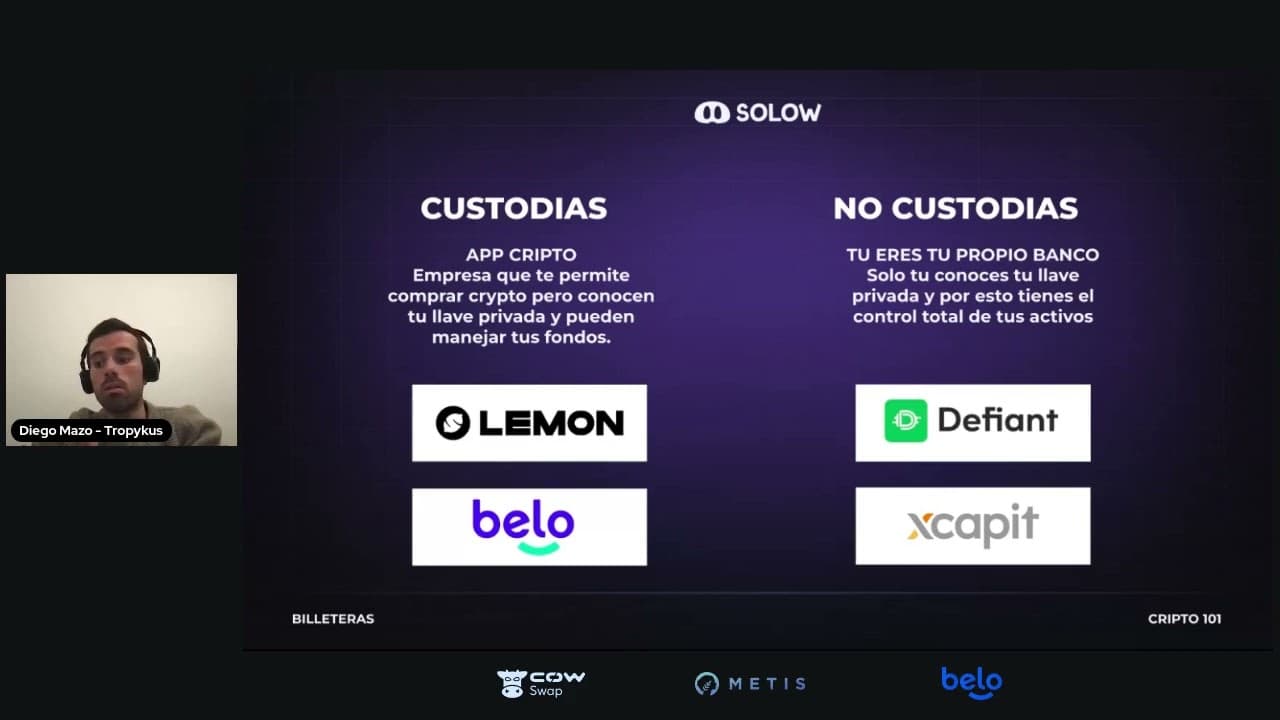 Tipos de Billeteras de criptomonedas: Custodial y No Custodial